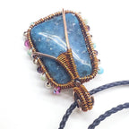 Reversible Copper Wire Wrapped Dancing Ballerina Pendant