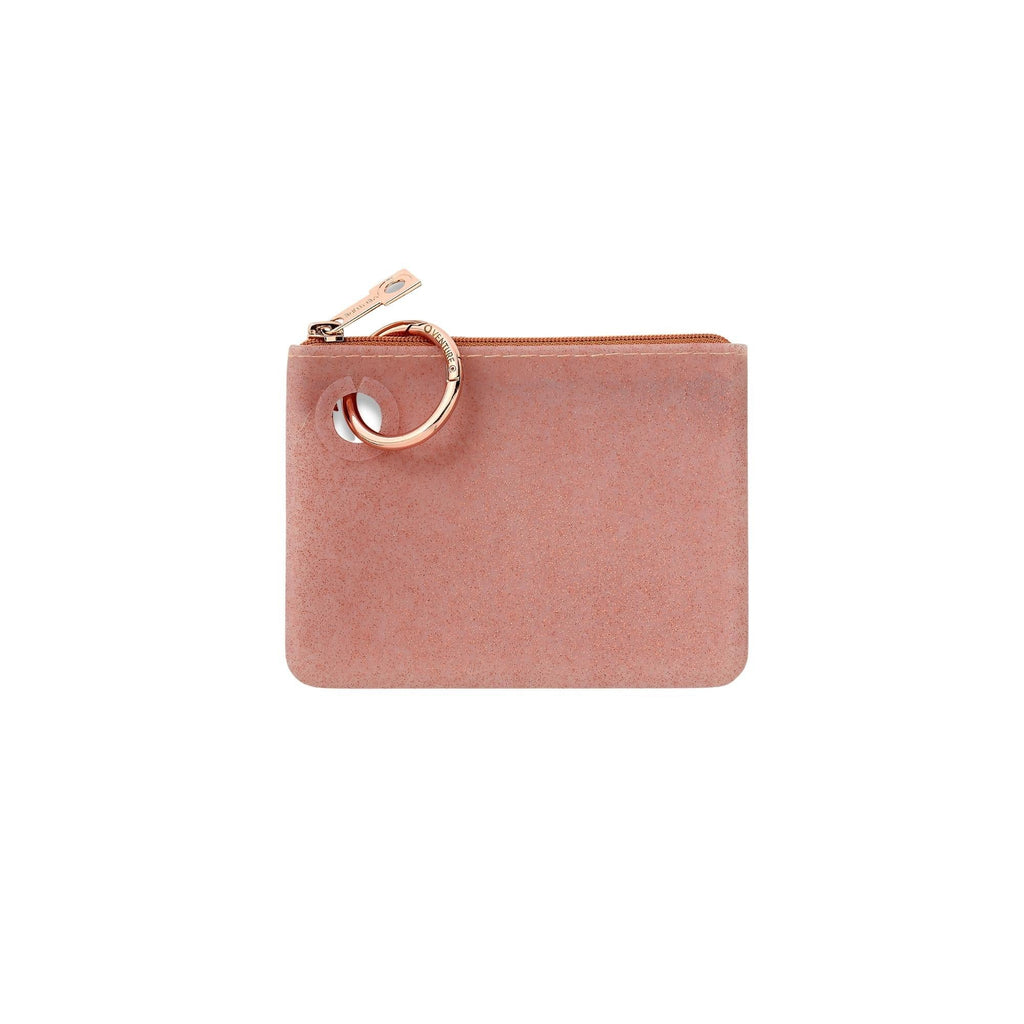 Mini Pouch — Rose Gold Confetti Silicone