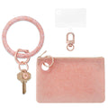 Large Pouch Wristlet Set - Rose Gold Confetti