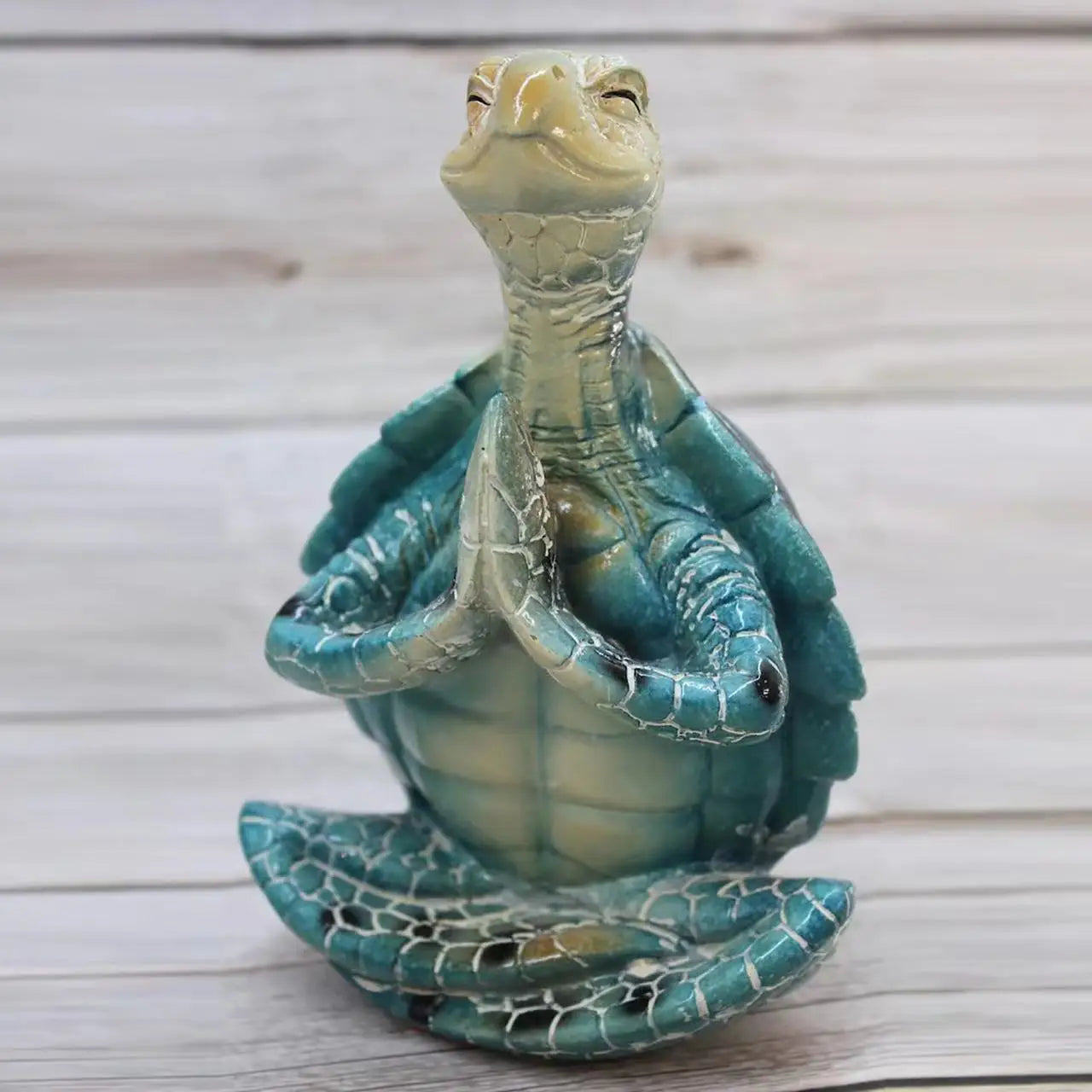 1 Piece of Resin Craft Meditation Turtle Statue, Resin Zen Decoration, Home and Garden Sculpture, Resin Zen Decoration Suitable for Turtle Enthusiasts and Collectors.