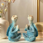 1 Piece of Resin Craft Meditation Turtle Statue, Resin Zen Decoration, Home and Garden Sculpture, Resin Zen Decoration Suitable for Turtle Enthusiasts and Collectors.