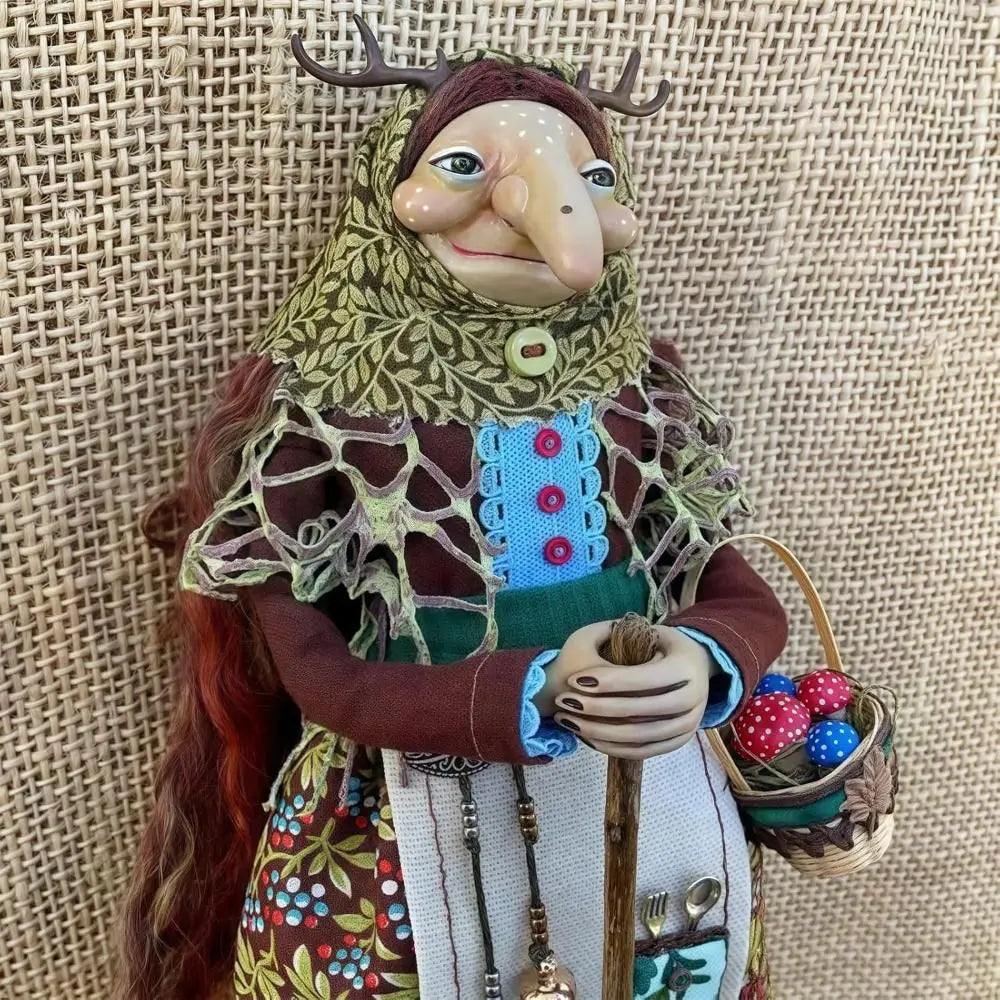 Halloween Kitchen Witch Doll Witch Doll Door Decor Good Luck Charm Home Charming Festive Antique-Inspired Decor Home Decoration