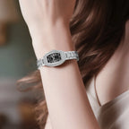 Women's Crystal Tonneau Quartz Bracelet Watch