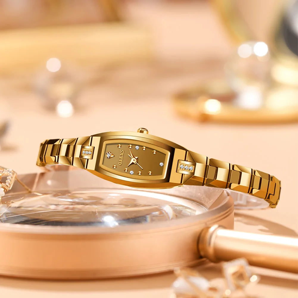Women's Slim Tonneau Crystal Accent Watch