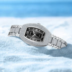 Women's Crystal Tonneau Quartz Bracelet Watch