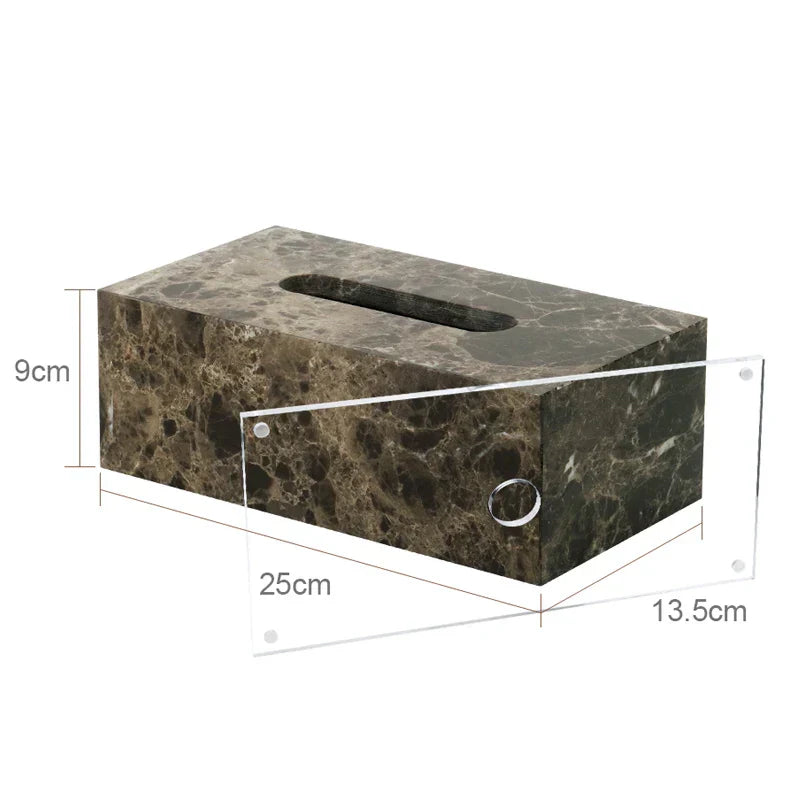 DecorBites™ Emperador Dark Marble Bathroom Set with Luxury Accessories