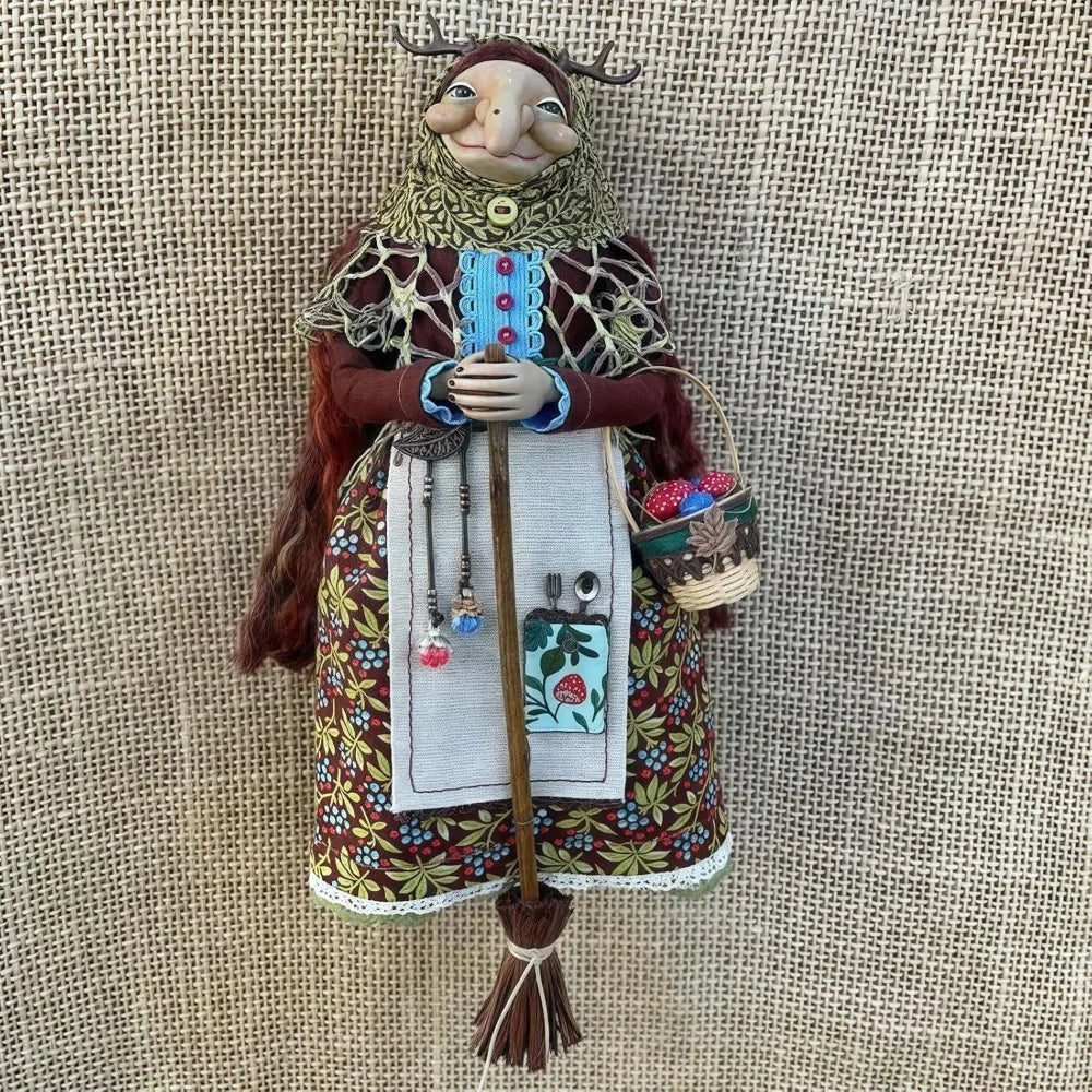 Halloween Kitchen Witch Doll Witch Doll Door Decor Good Luck Charm Home Charming Festive Antique-Inspired Decor Home Decoration