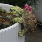 1 Piece of Cute Resin Rock Climbing Turtle Statue, Indoor and Outdoor Fish Tank Decoration, Flower Pot Decoration, Outdoor Garden Wall Hanging, Courtyard and Home Decoration.