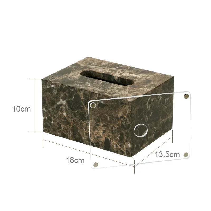 DecorBites™ Emperador Dark Marble Bathroom Set with Luxury Accessories