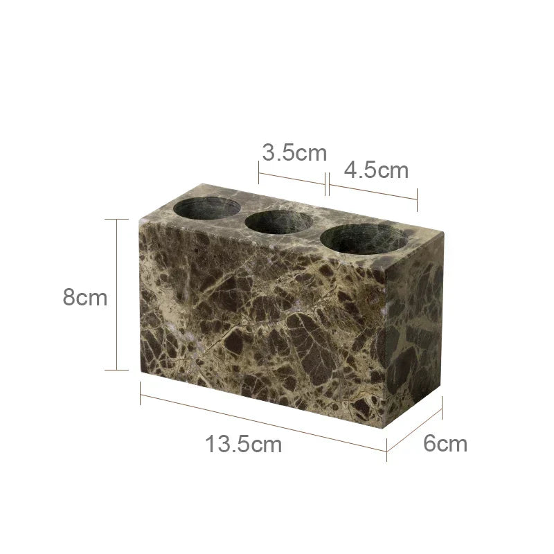 DecorBites™ Emperador Dark Marble Bathroom Set with Luxury Accessories