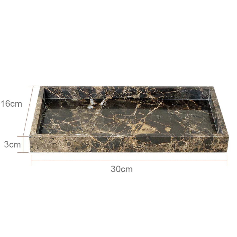 DecorBites™ Emperador Dark Marble Bathroom Set with Luxury Accessories