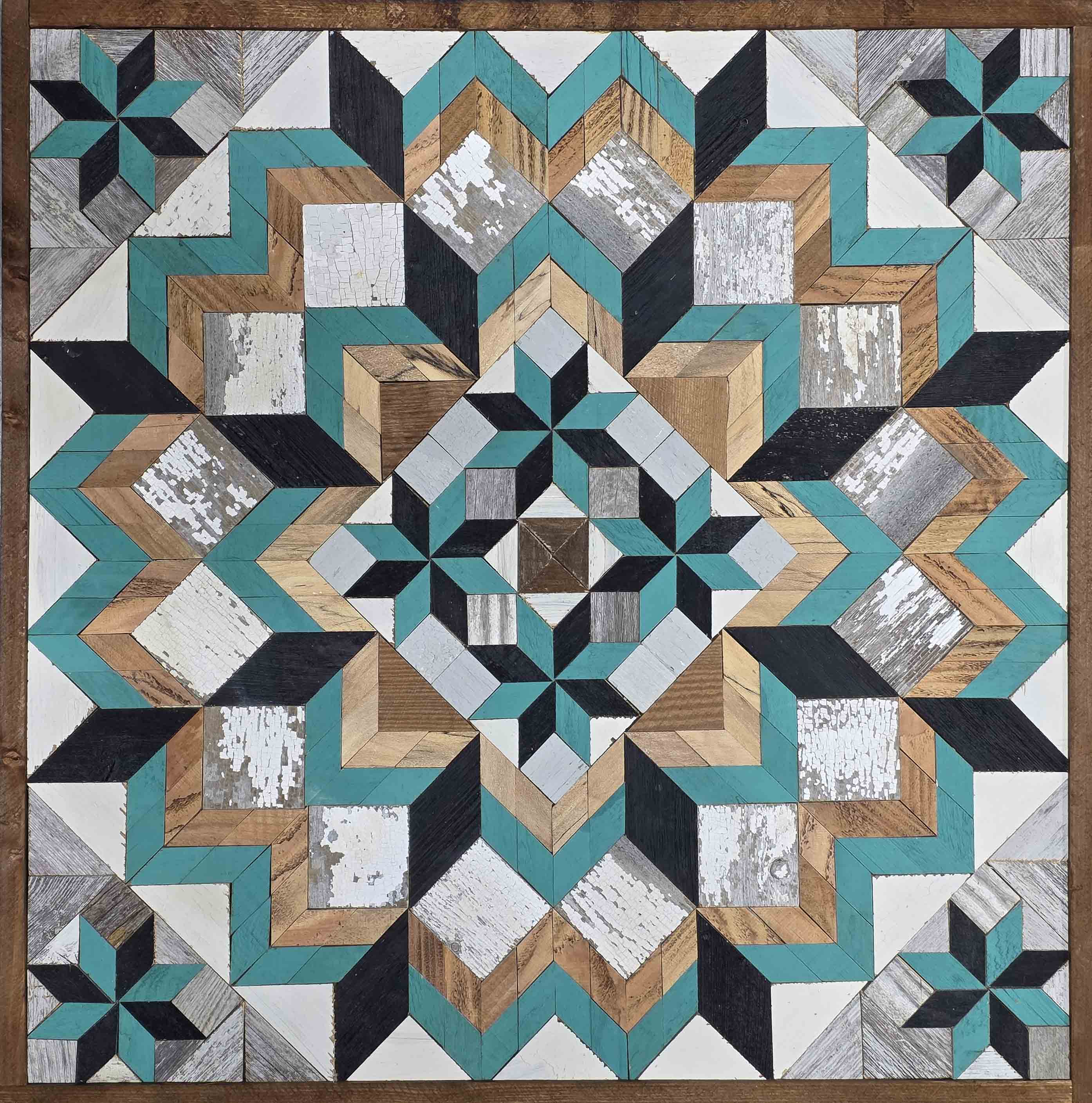 Amish Handmade Barn Quilt Wall Art – Reclaimed Barn Wood – 30.5” x 30.5”
