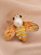 Women's Pearl Bee Brooch Pin Jewelry for Outdoor, Party, Festival Gifts