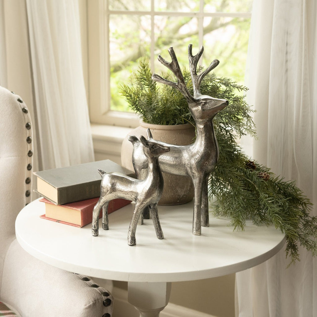 Pewter Aluminum Reindeer and Calf Figurines | 2 Styles - Che Cose Belle