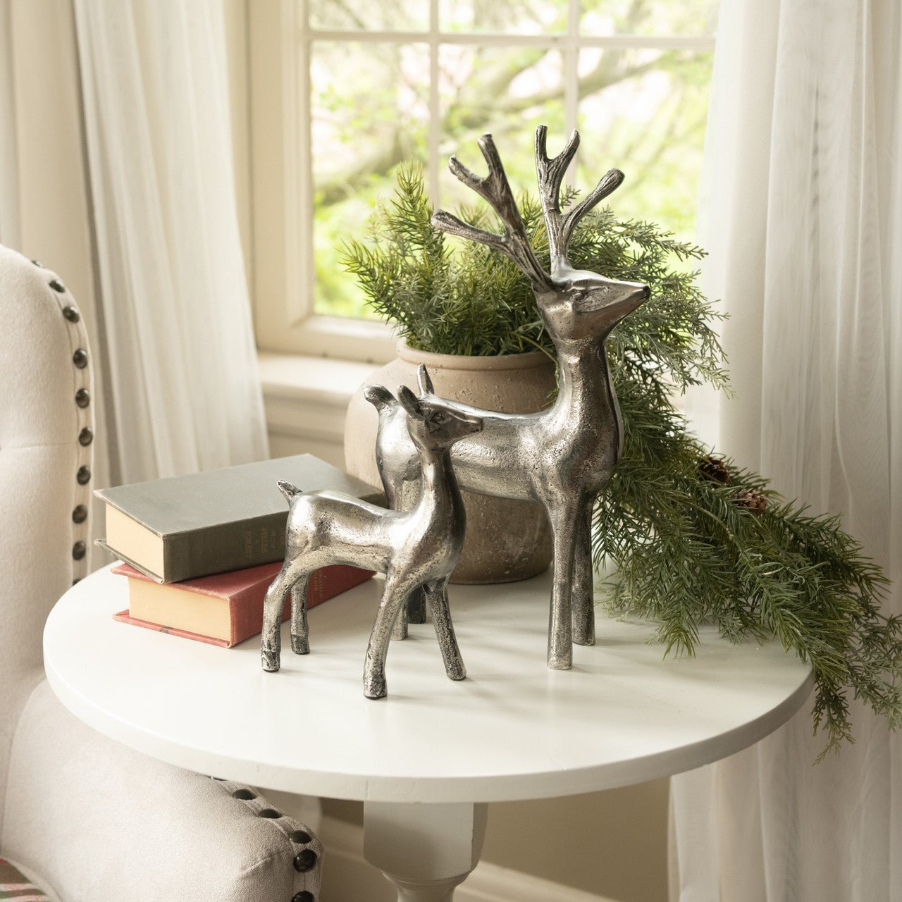 Pewter Aluminum Reindeer and Calf Figurines | 2 Styles - Che Cose Belle