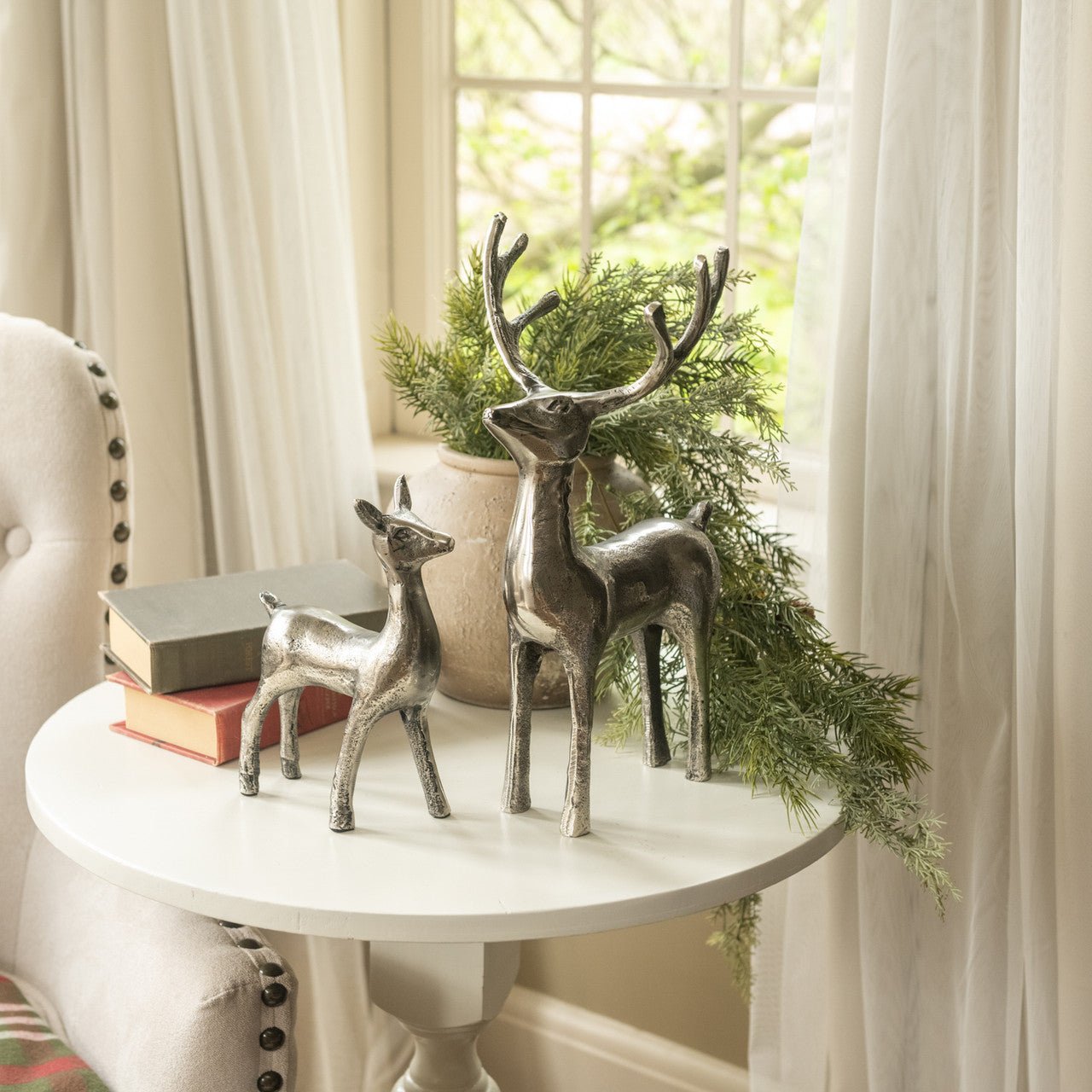 Pewter Aluminum Reindeer and Calf Figurines | 2 Styles - Che Cose Belle