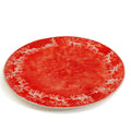 Reindeer Cheer 14.1” Round Platter, Red with White Reindeer Christmas Design, Made in Italy  - Che Cose Belle