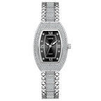 Women's Crystal Tonneau Quartz Bracelet Watch
