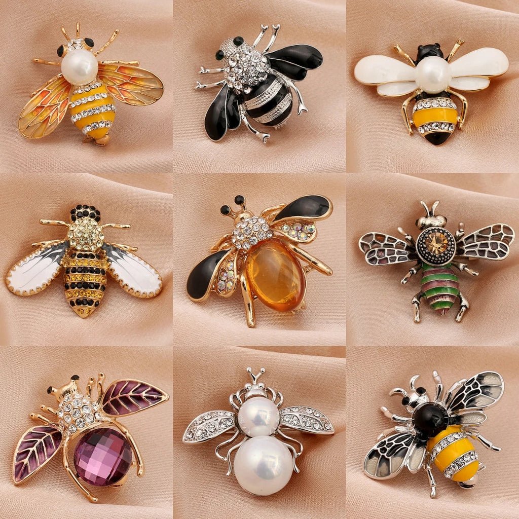 Women's Pearl Bee Brooch Pin Jewelry for Outdoor, Party, Festival Gifts