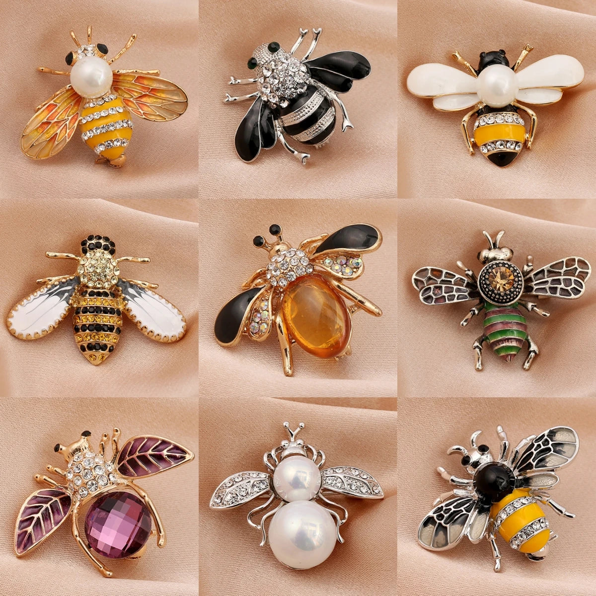 Women's Pearl Bee Brooch Pin Jewelry for Outdoor, Party, Festival Gifts