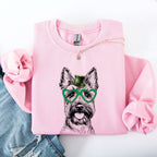 Scottish Terrier, Scotty, Adorable Dog, St Patrick's Day, Lucky, Irish Sweatshirt