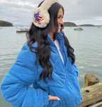 American Star Patch Faux Fur C.C Earmuff