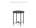 Antiqued Metal Round Side Table