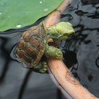 1 Piece of Cute Resin Rock Climbing Turtle Statue, Indoor and Outdoor Fish Tank Decoration, Flower Pot Decoration, Outdoor Garden Wall Hanging, Courtyard and Home Decoration.