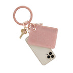 Mini Pouch — Rose Gold Confetti Silicone