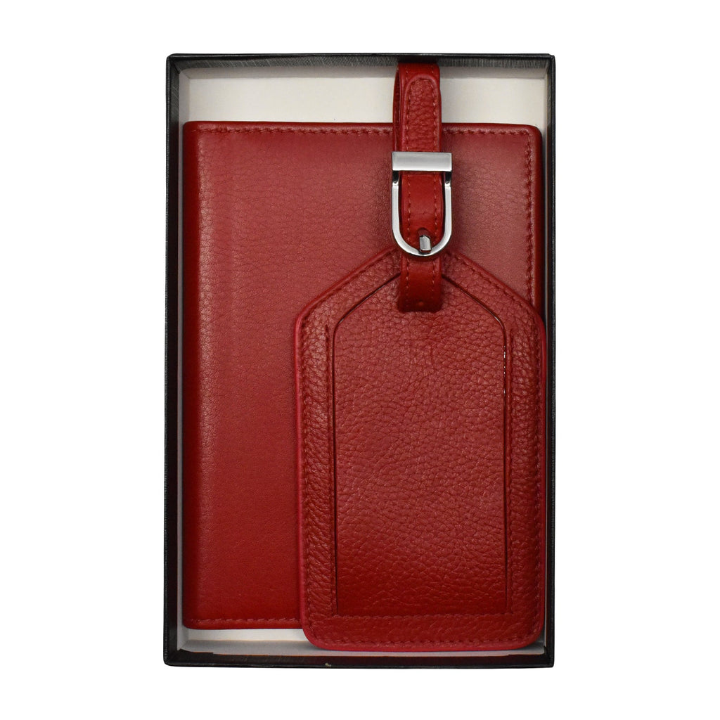 Passport Case and Luggage Tag Travel Set