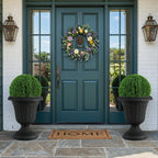 18-Inch Tall Urn Planters with Pedestal Base, Set of 4