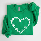 Shamrock Heart, Lucky, St Patrick's Day Sweatshirt