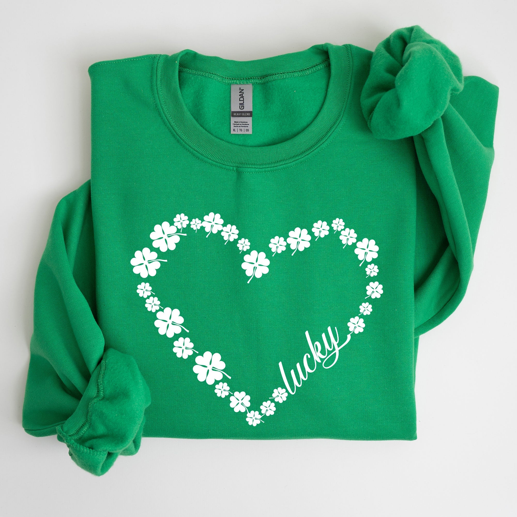 Shamrock Heart, Lucky, St Patrick's Day Sweatshirt