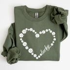 Shamrock Heart, Lucky, St Patrick's Day Sweatshirt
