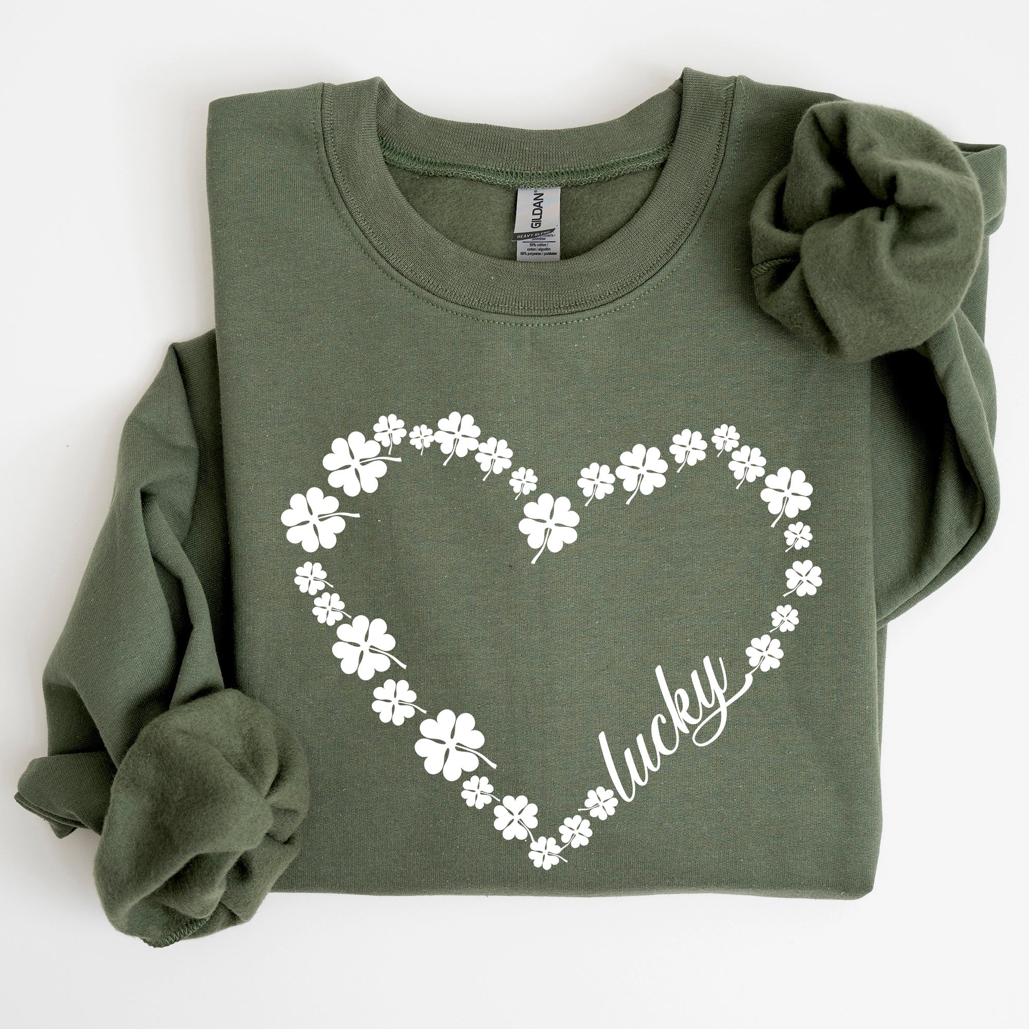 Shamrock Heart, Lucky, St Patrick's Day Sweatshirt