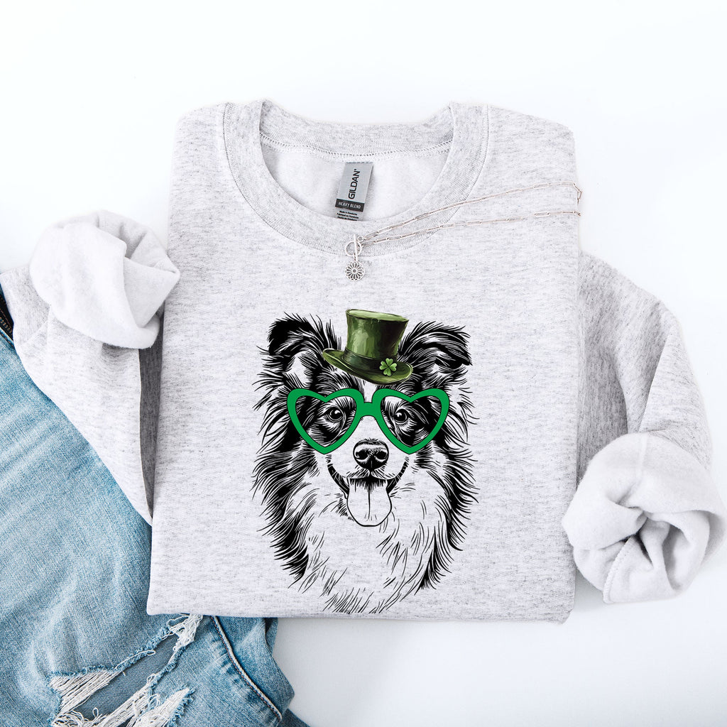 Sheltie, Shetland Sheepdog, Adorable Dog, St Patrick's Day, Lucky, Irish Sweatshirt