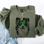 Sheltie, Shetland Sheepdog, Adorable Dog, St Patrick's Day, Lucky, Irish Sweatshirt