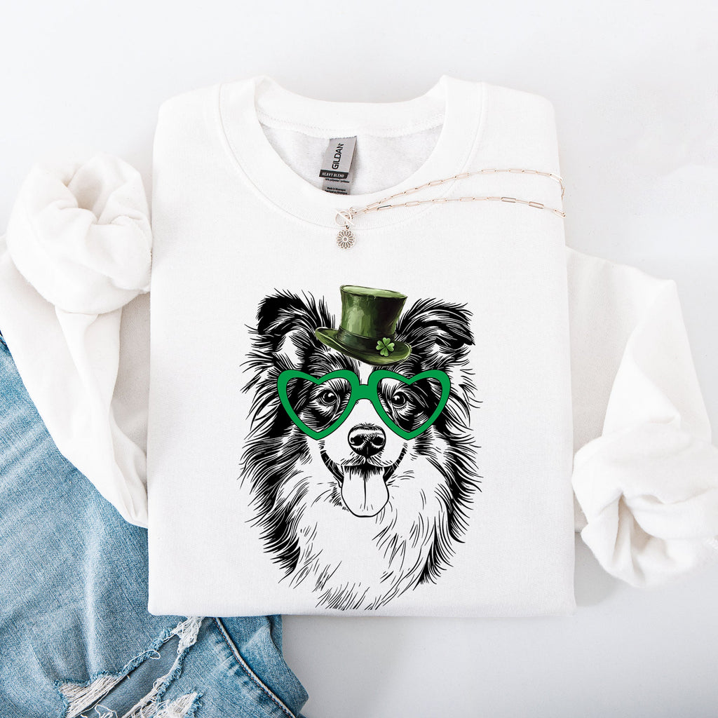 Sheltie, Shetland Sheepdog, Adorable Dog, St Patrick's Day, Lucky, Irish Sweatshirt