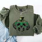 Shih Tzu, Adorable Dog, St Patrick's Day, Lucky, Irish Sweatshirt