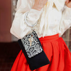 Mini Pouch — Tuxedo Snakeskin Silicone