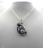 Silver .999 Fine Purpurite Handmade Pendant Necklace –Hand-Wrapped Artisan Pendant for Clarity & Expression