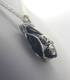 Silver .999 Fine Purpurite Handmade Pendant Necklace –Hand-Wrapped Artisan Pendant for Clarity & Expression