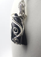 Silver .999 Fine Purpurite Handmade Pendant Necklace –Hand-Wrapped Artisan Pendant for Clarity & Expression
