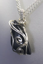Silver .999 Fine Purpurite Handmade Pendant Necklace –Hand-Wrapped Artisan Pendant for Clarity & Expression