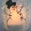 Recycled Glass Snowman Nightlight