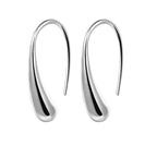 Sophia Teardrop Hook Earrings – Modern Minimalist Design in Silver or Gold