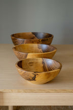 Hand Carved Walnut Wood Nesting Bowl Set