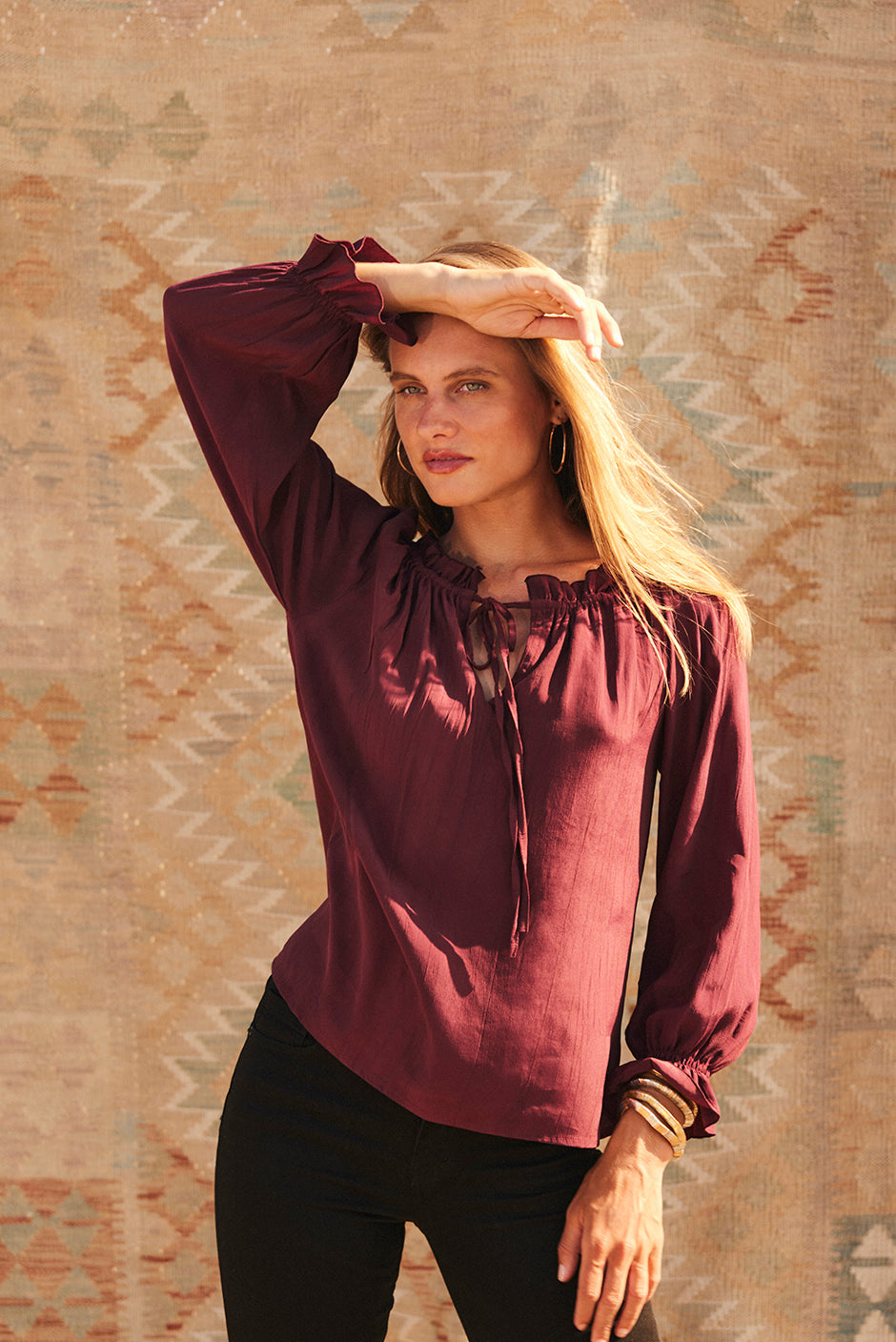 Esme Top in Eggplant