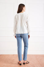 Long Sleeve Chloe Shirt in Off White