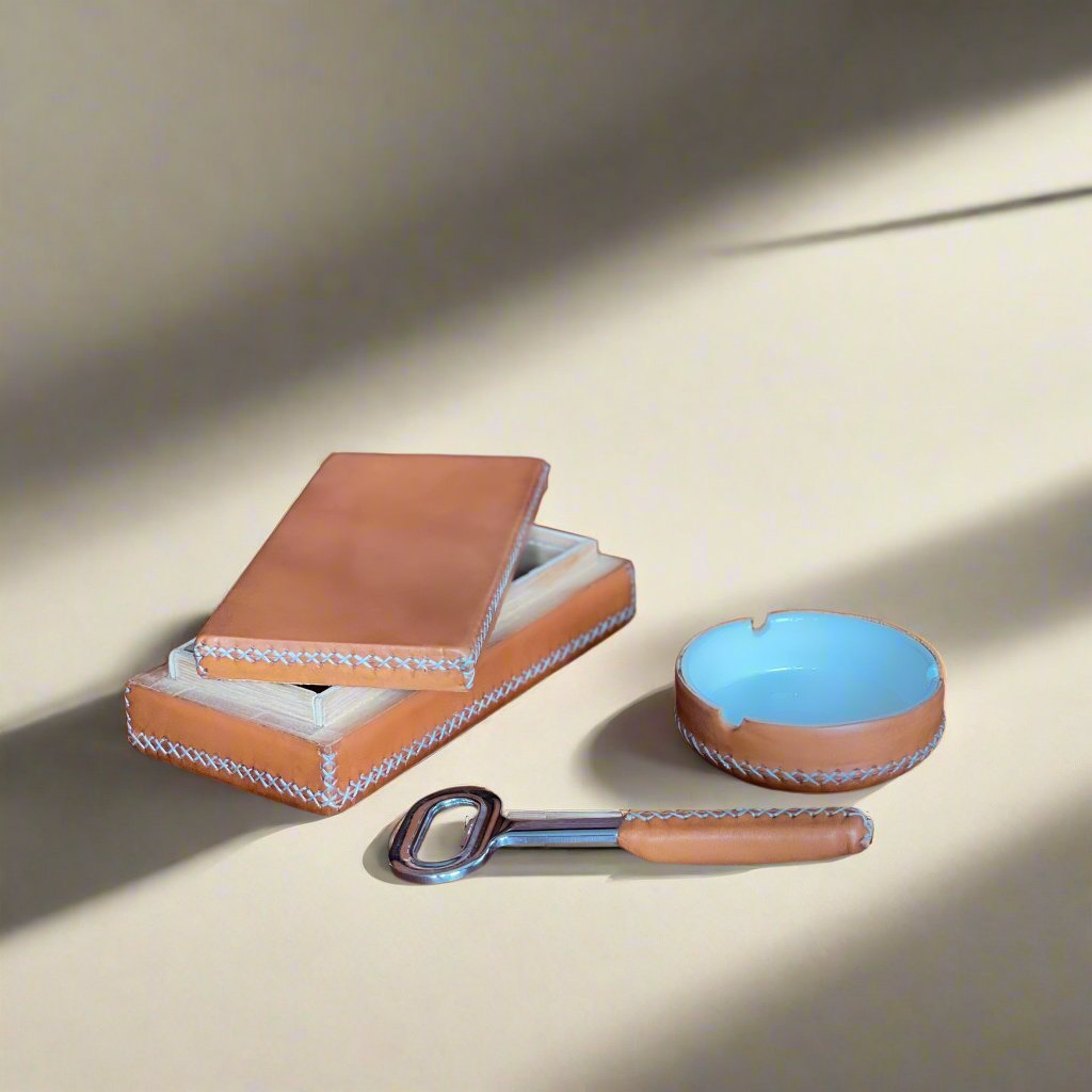 Cigarro | Cedar Wood + Leather Cigar Box